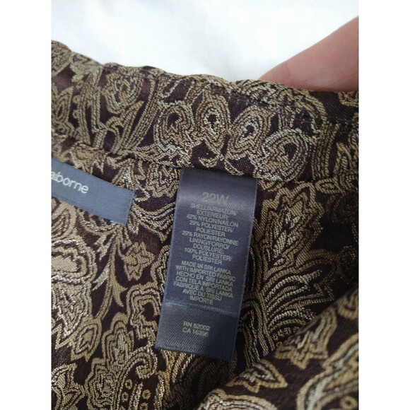 NWT Liz Claiborne Jacquard Blazer Jacket Overcoat Sz 22 Paisley Classic Whimsy - Picture 7 of 15